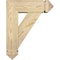 Ekena Millwork Traditional Arts and Crafts Rough Sawn Bracket w/ Offset Brace, Douglas Fir, 6"W x 16"D x 20"H BKT0604X16X20TRA03RDF - alternate 2